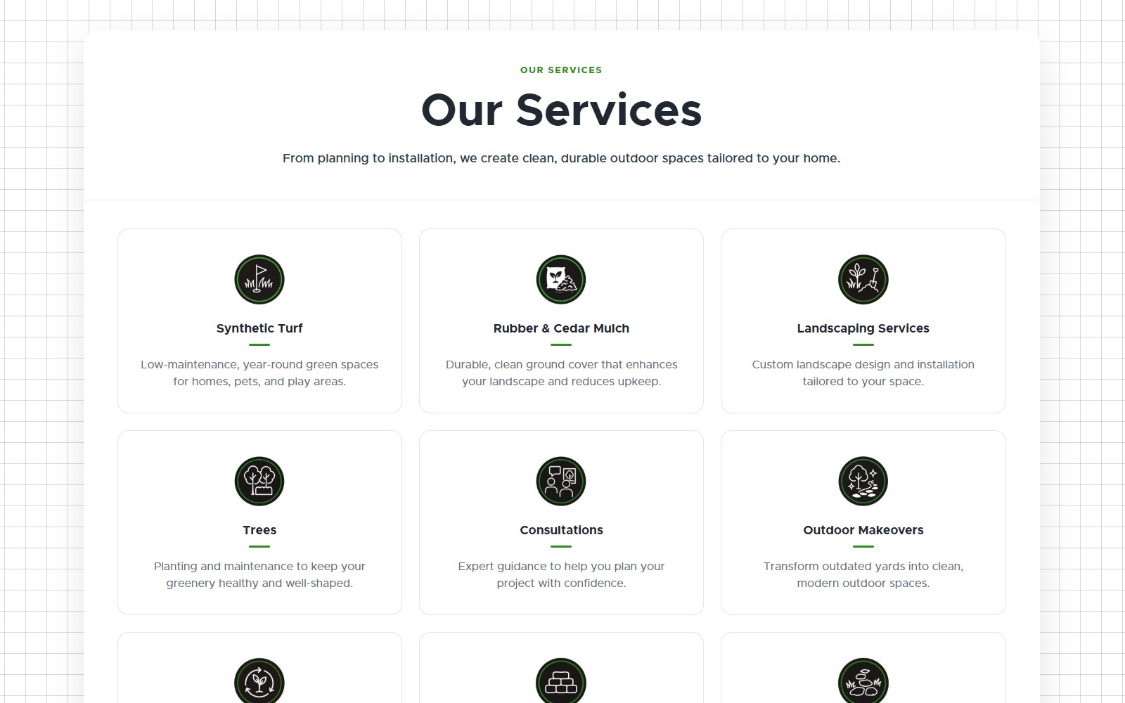 Go Green Group services page screenshot